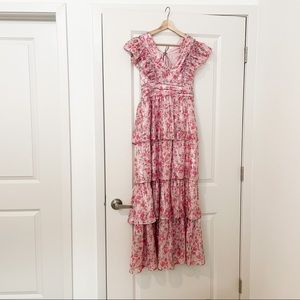 SAYLOR • floral stefania ruffle maxi dress